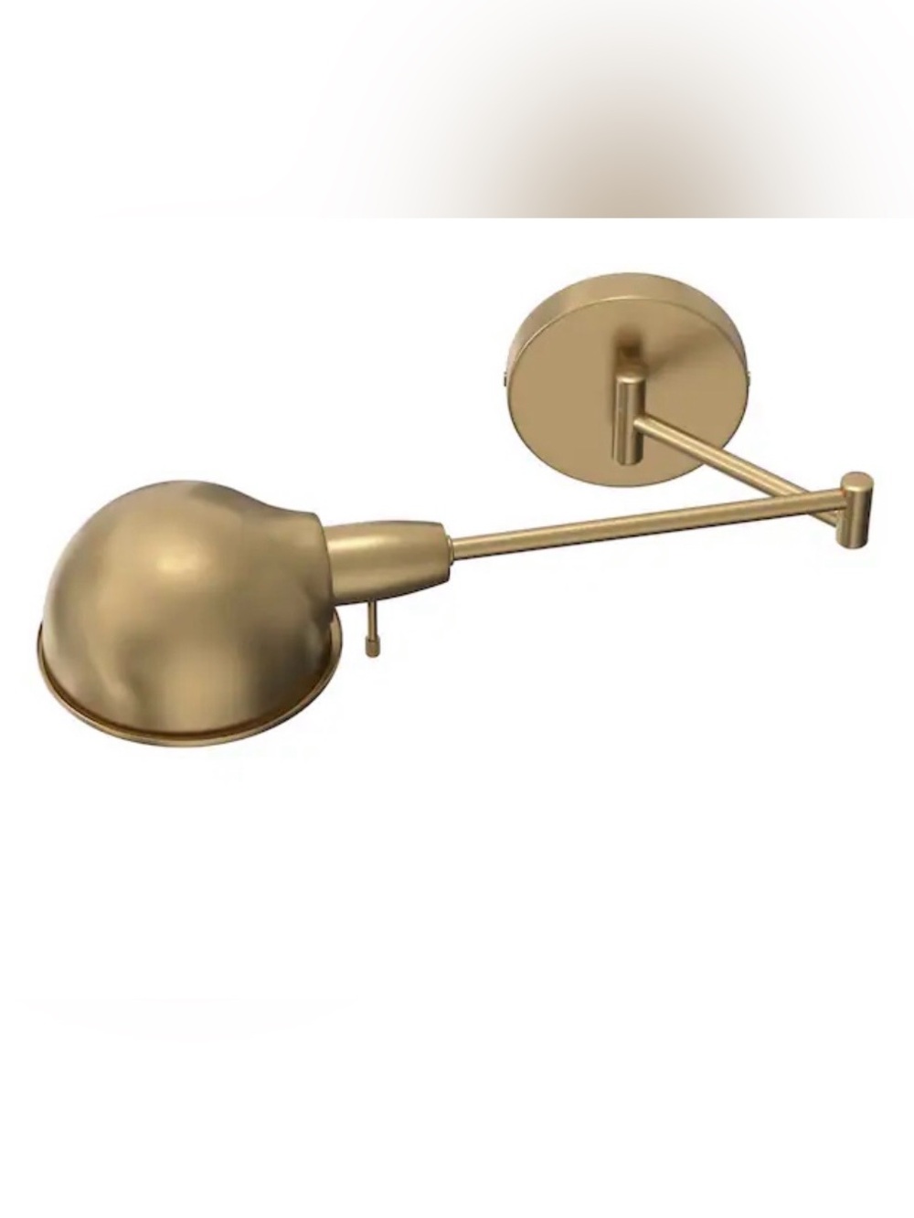 NIB!! Sconce Lamp Brushed Gold Swing Arm Wall Light